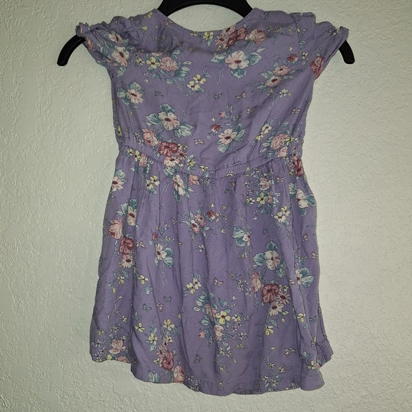 Oshkosh B'Gosh Purple Floral Print Dress Toddler Size 5 - Picture 2 of 8